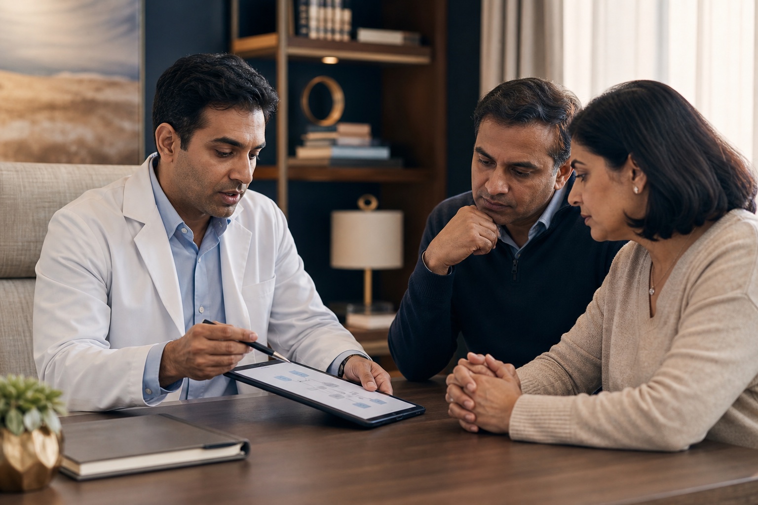 Critical care doctor advisory consult with South Asian family caregivers